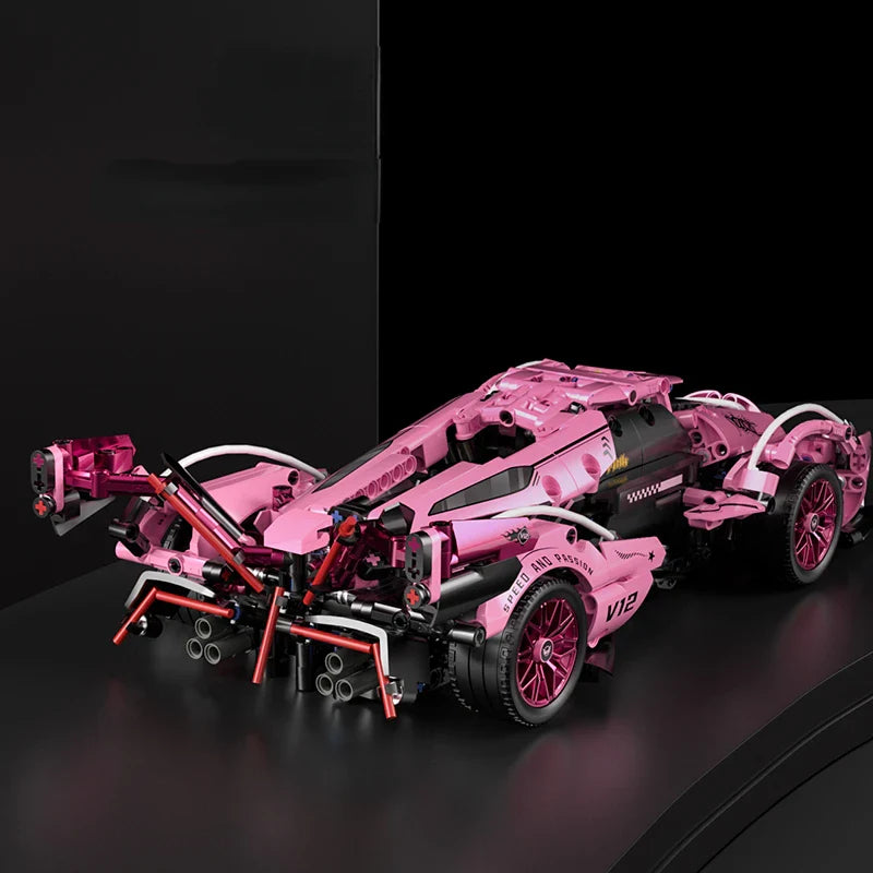 Lego Ferngesteuertes Auto 1:14 Rosa V12 Roadster